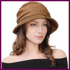 Vintage Cloche Bucket Hat Packable Crushable Fedora Ladies Fashion